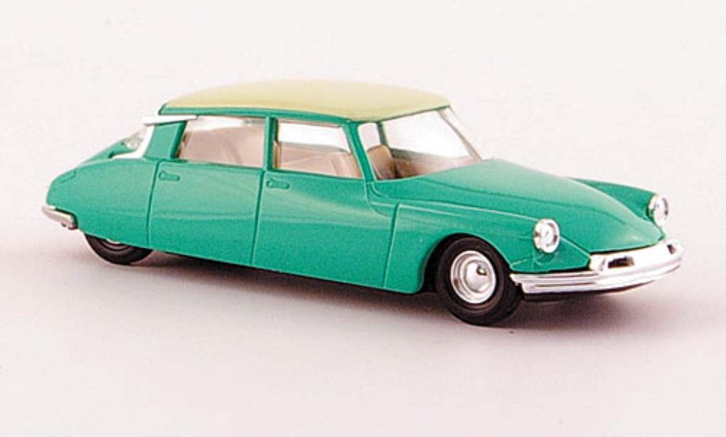 Citroen DS 19 1/87 Busch 19 grun/beige mit Pneumatiksimulation 1955 modellino in miniatura