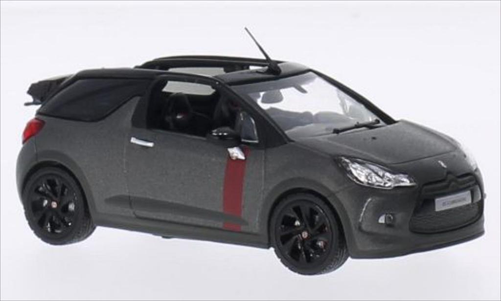 DS Automobiles DS3 1/43 Norev Cabrio Racing matt-grigio 2014 modellino in miniatura