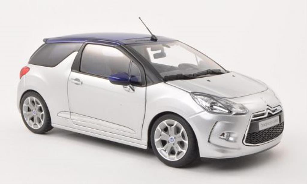DS Automobiles DS3 1/18 Norev Cabrio grigio 2013 modellino in miniatura