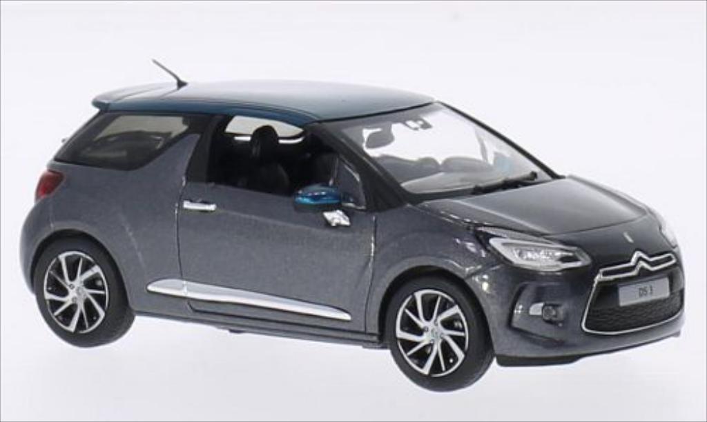DS Automobiles DS3 1/43 Norev metallico grigio/metallico grun 2015 modellino in miniatura