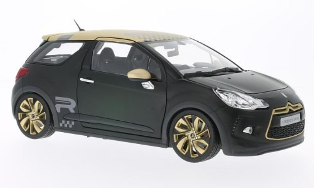 DS Automobiles DS3 Racing 1/18 Norev Racing matt-nero mit Golddeko 2013 modellino in miniatura