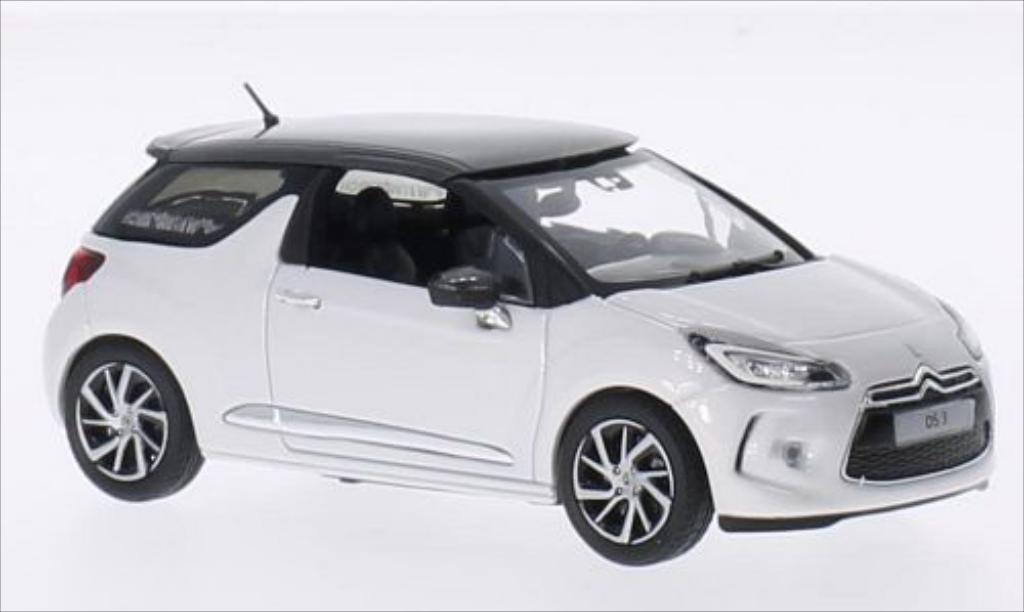 DS Automobiles DS3 1/43 Norev bianco/metallico grigio 2014 modellino in miniatura