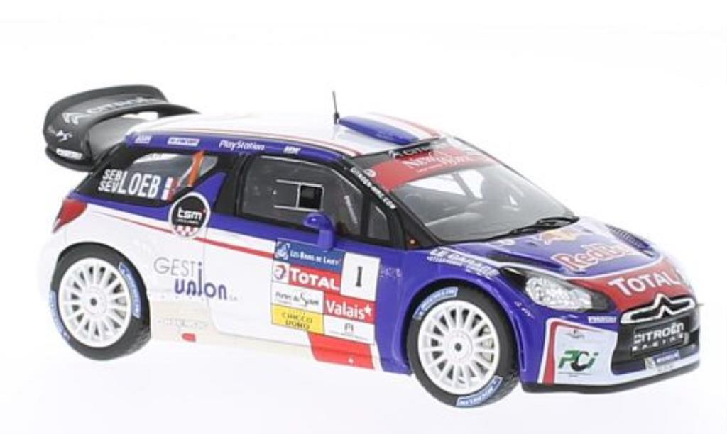 DS Automobiles DS3 1/43 Spark WRC No.1 Red Bull Rally du Chablais 2013 modellino in miniatura