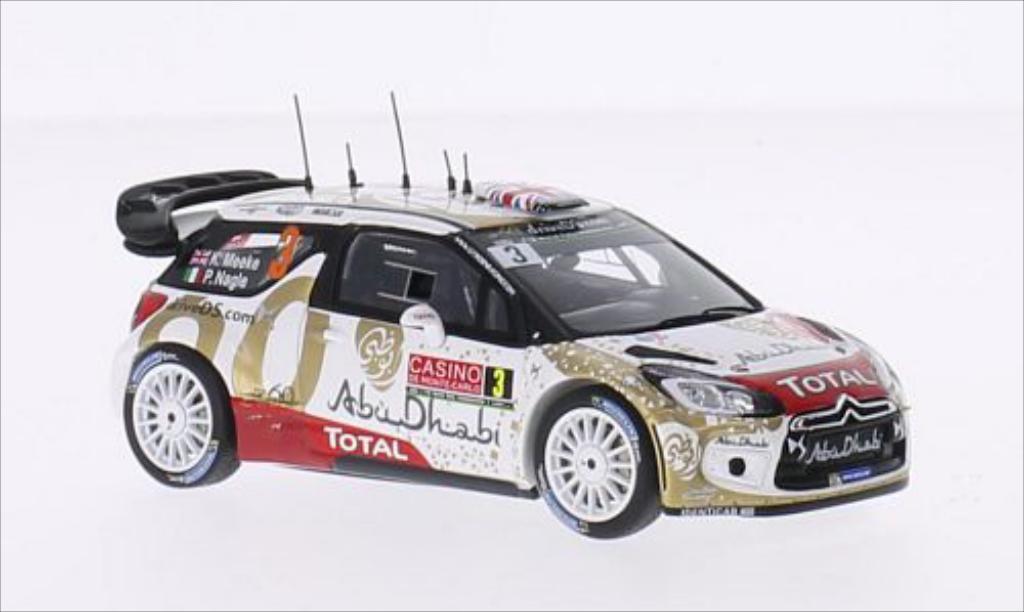 DS Automobiles DS3 1/43 Spark WRC No.3 Citroen Total Abu Dhabi WRT Total Rallye Monte-Carlo 2015 /P.Nagle modellino in miniatura