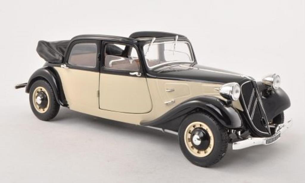 Citroen Traction 11 1/18 Solido 11 B Decouvrable nero/beige 1938 modellino in miniatura