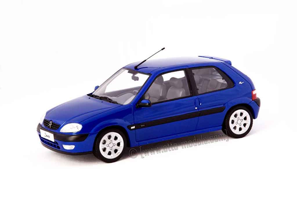 Citroen Saxo 1/18 Ottomobile vts blu grand pavois modellino in miniatura