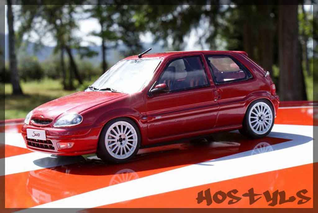 Citroen Saxo 1/18 Ottomobile vts preparation groupe n tuning modellino in miniatura