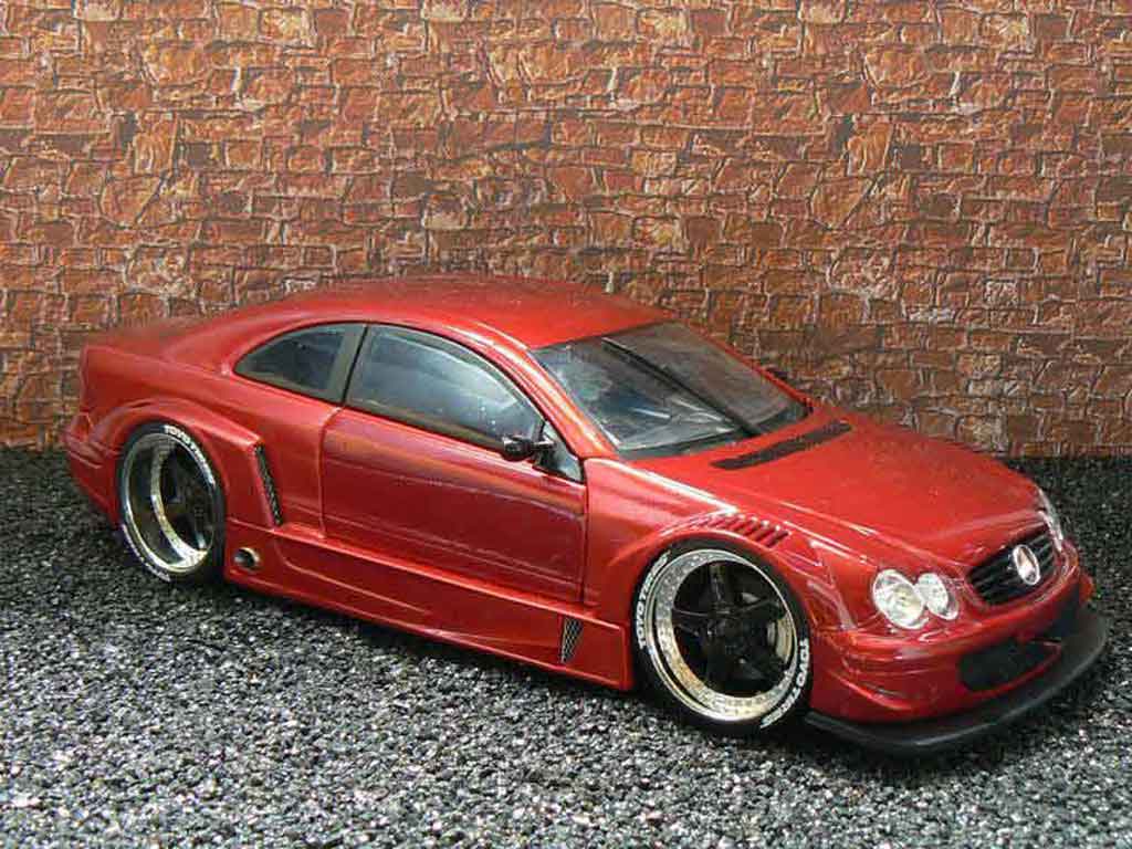 Mercedes Classe CL AMG DTM coupe 1/18 Maisto K AMG DTM coupe street rosso candy tuning modellino in miniatura