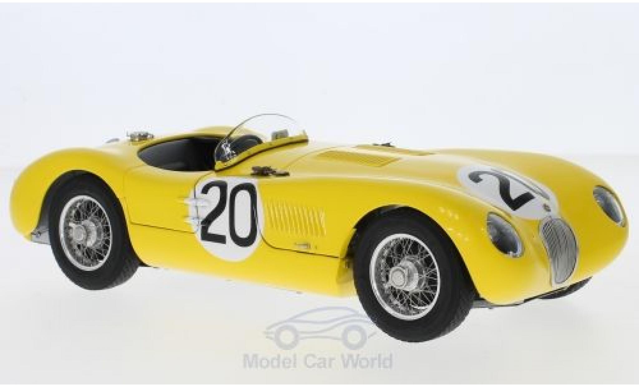 Jaguar C-Type 1/18 CMC RHD No.20 Racing Team 24h Le Mans 1953 R.Laurent/C.de Tornaco modellino in miniatura