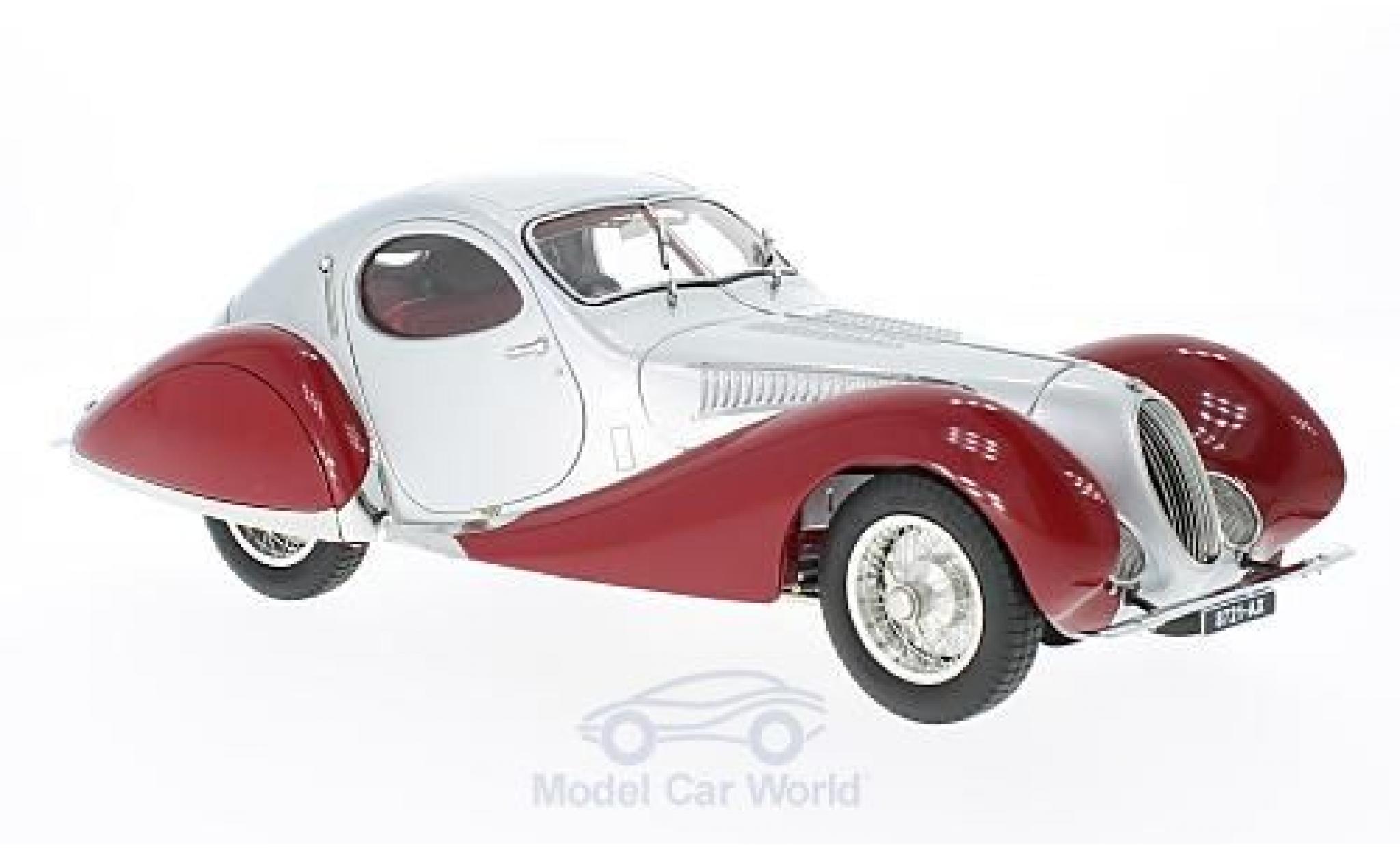 Talbot Lago 1/18 CMC Coupe Typ 150 C-SS Teardrop Figoni & Falaschi grigio/rosso RHD 1937 modellino in miniatura