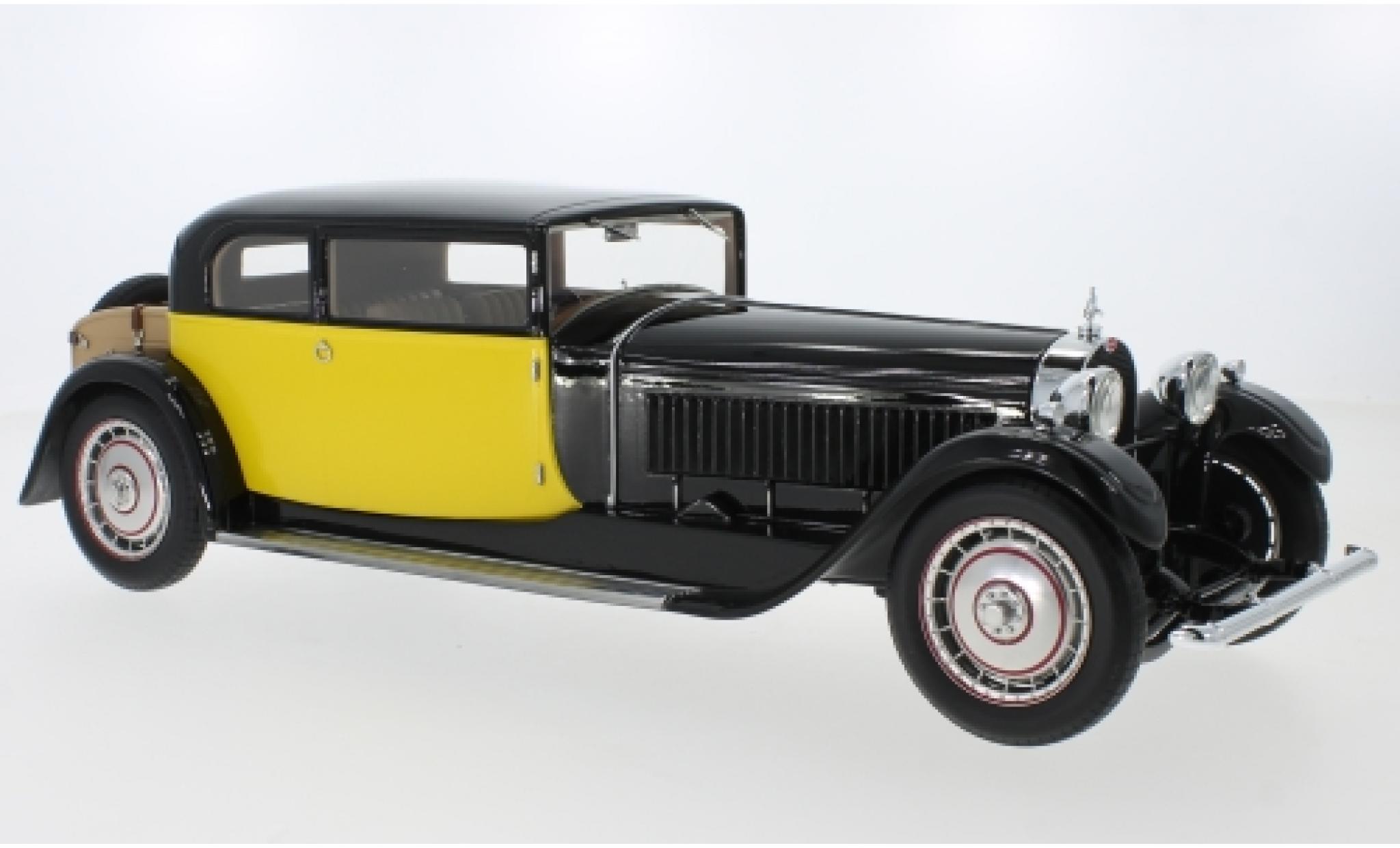 Bugatti 41 1/18 CMF Type Royale Coach by Weymann nero/giallo RHD 1929 modellino in miniatura