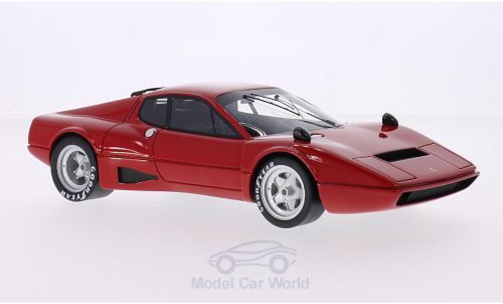 Ferrari 365 1/18 CMF GT4 BB Competizione rosso Plain Body Version grigione Felgen abgedeckte Scheinwerfer ohne Heckspoiler modellino in miniatura