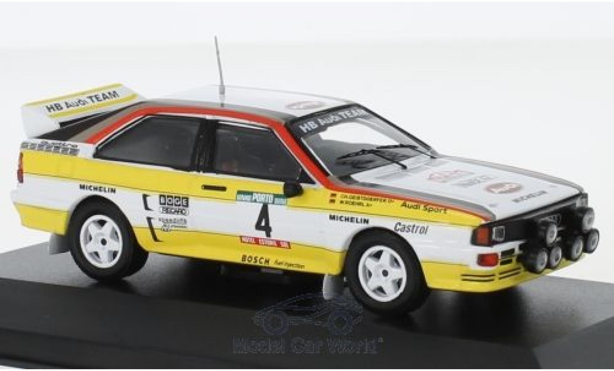 Audi Quattro 1/43 CMR quattro A2 No.4 HB Team HB Rallye WM Rallye Portugal 1984 mit Decals W.Röhrl/C.Geistdörfer modellino in miniatura