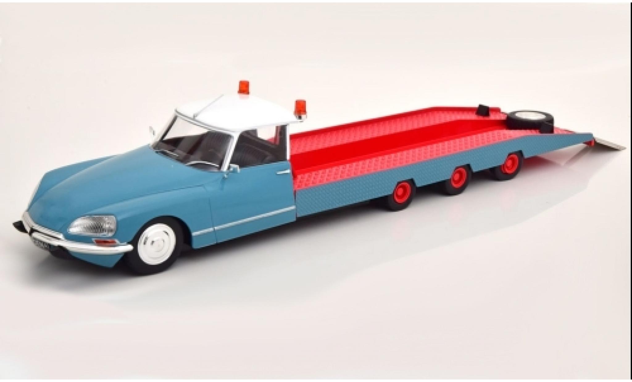 Citroen DS 1/18 CMR Tissier blu/rosso 1970 camion de transport de voiture modellino in miniatura