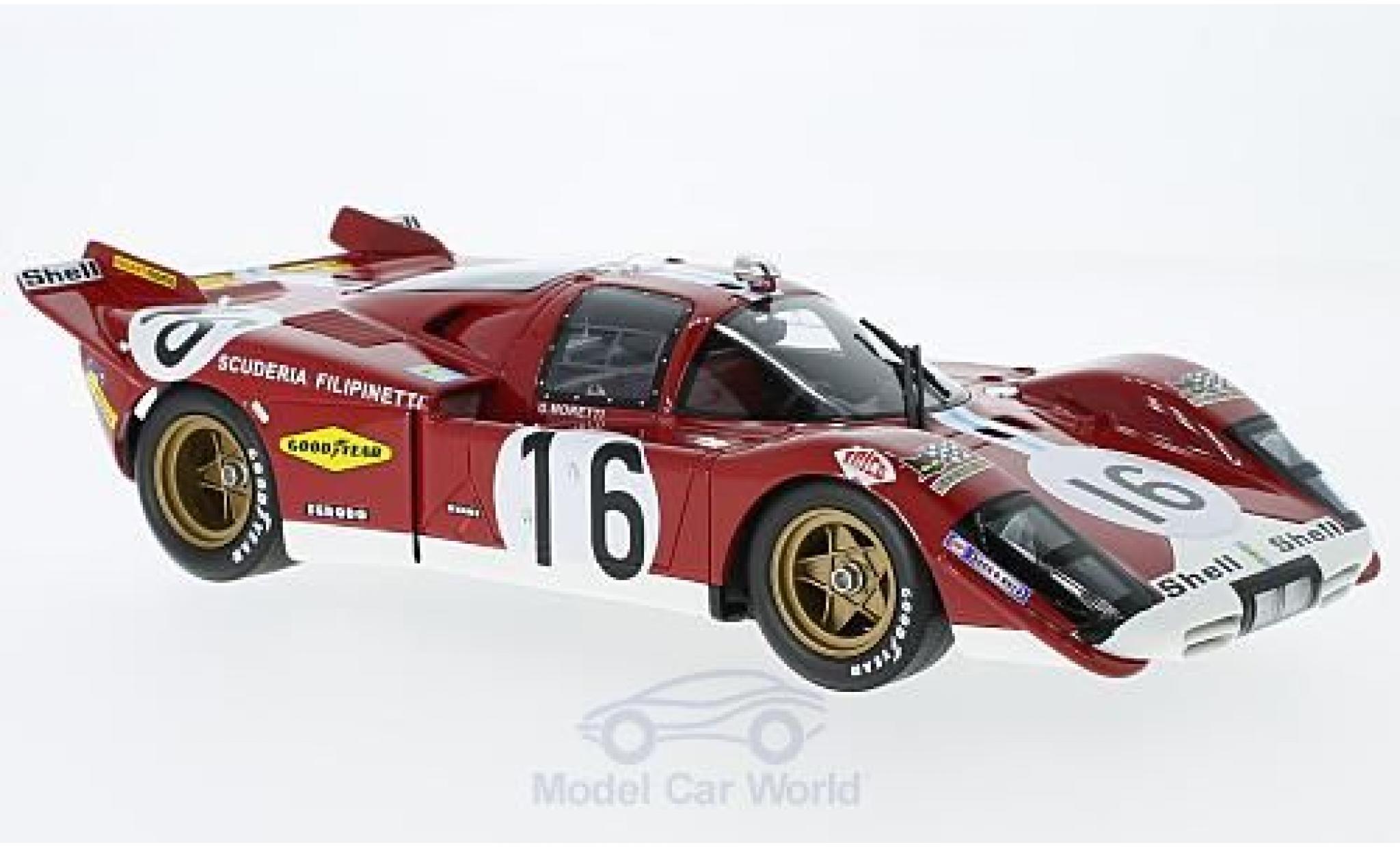 Ferrari 512 1/18 CMR S No.16 24h Le Mans 1970 G.Moretti/C.Manfredini modellino in miniatura