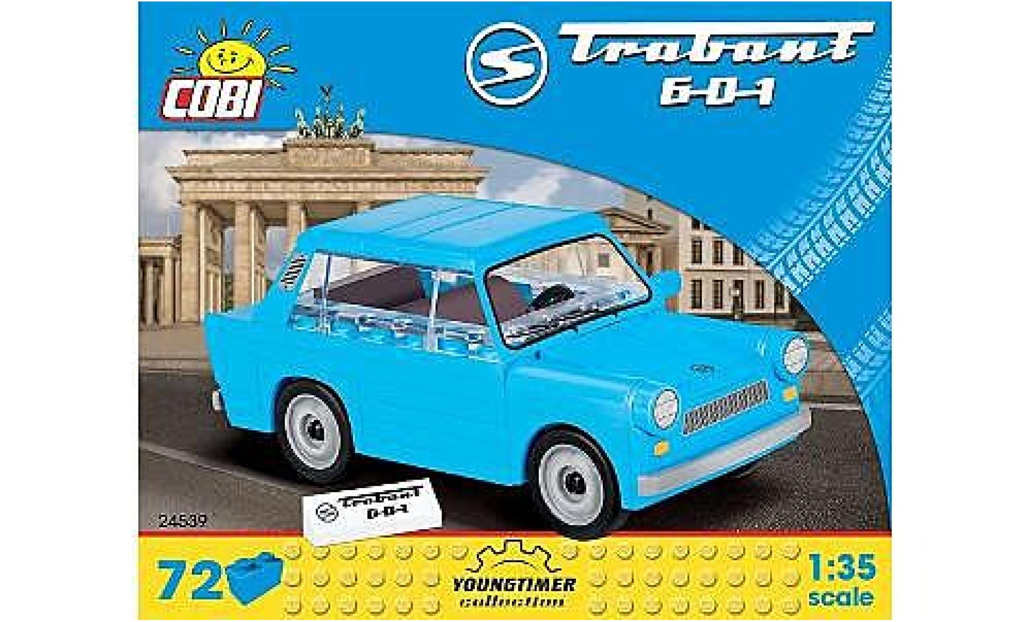 Trabant 601 1/35 Cobi blu Bausteine Anzahl le Blöcke: 72 modellino in miniatura