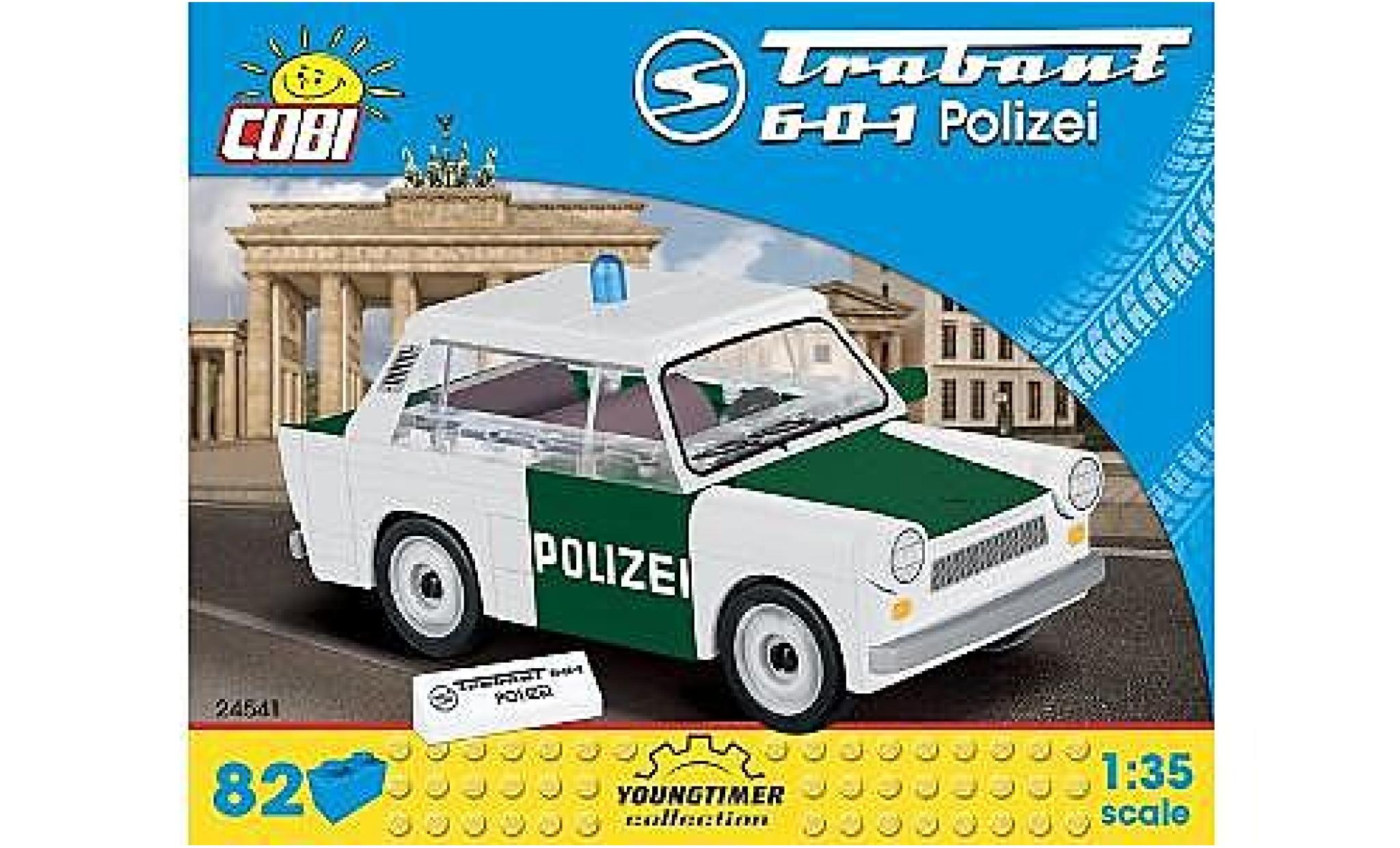 Trabant 601 1/35 Cobi Polizei Bausteine Anzahl le Blöcke: 82 modellino in miniatura