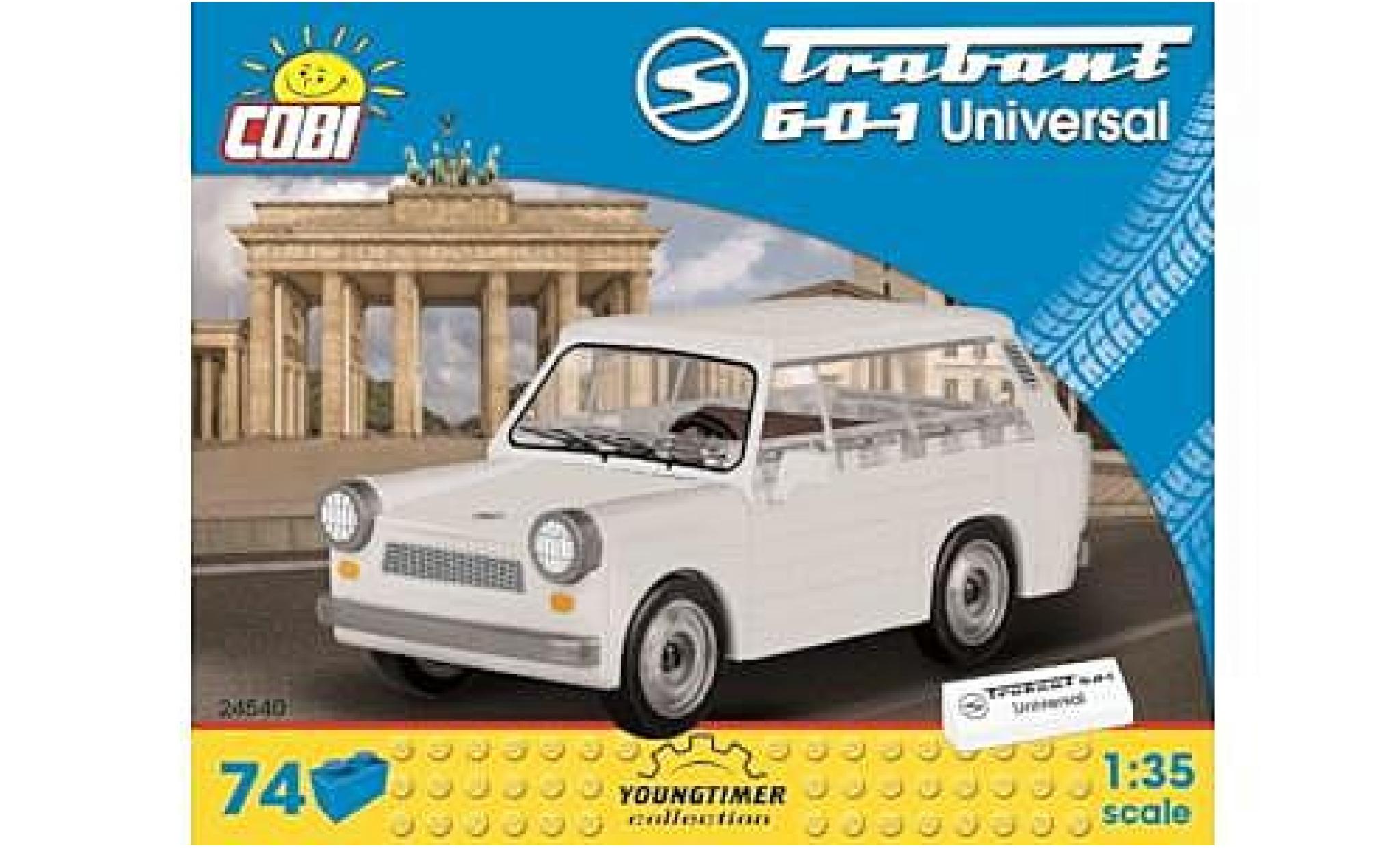 Trabant 601 1/35 Cobi Universal bianco Bausteine Anzahl le Blöcke: 74 modellino in miniatura