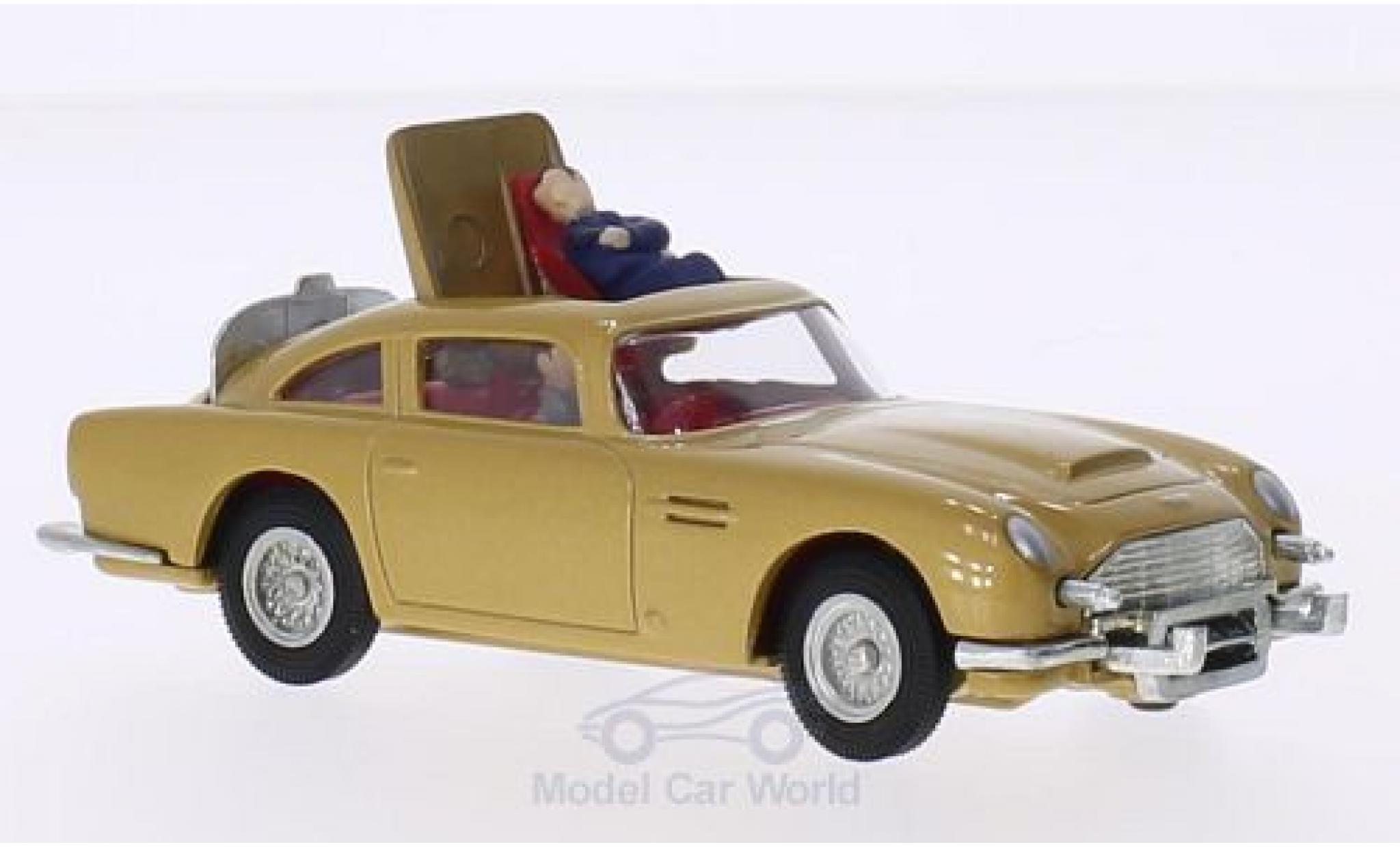 Aston Martin DB5 1/0 Corgi gold RHD James Bond mit 2 Figuren und Funktionen ca. 10 cm lang modellino in miniatura