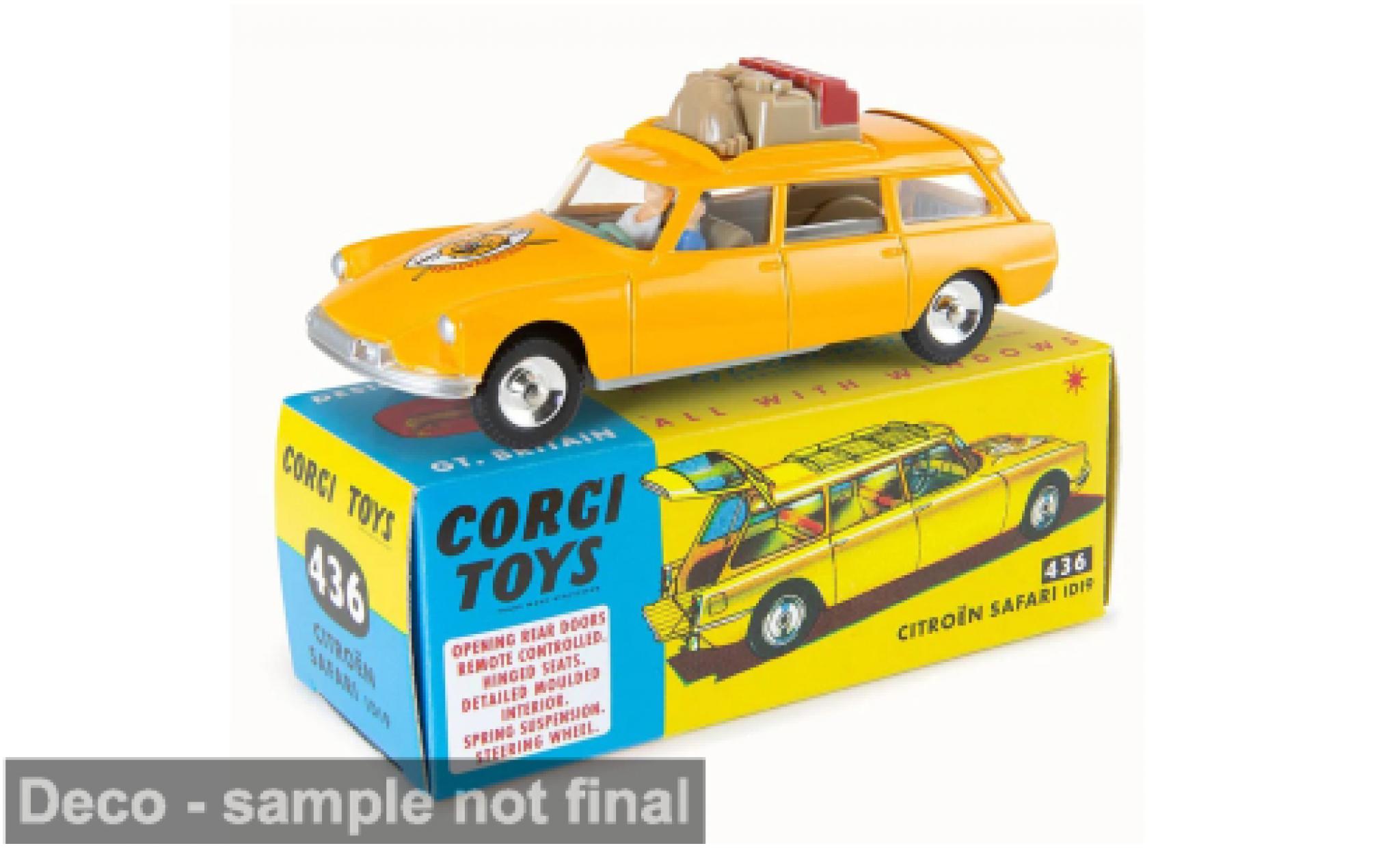 Citroen ID 19 1/48 Corgi Safari gelb 1963 1:48 modellino in miniatura