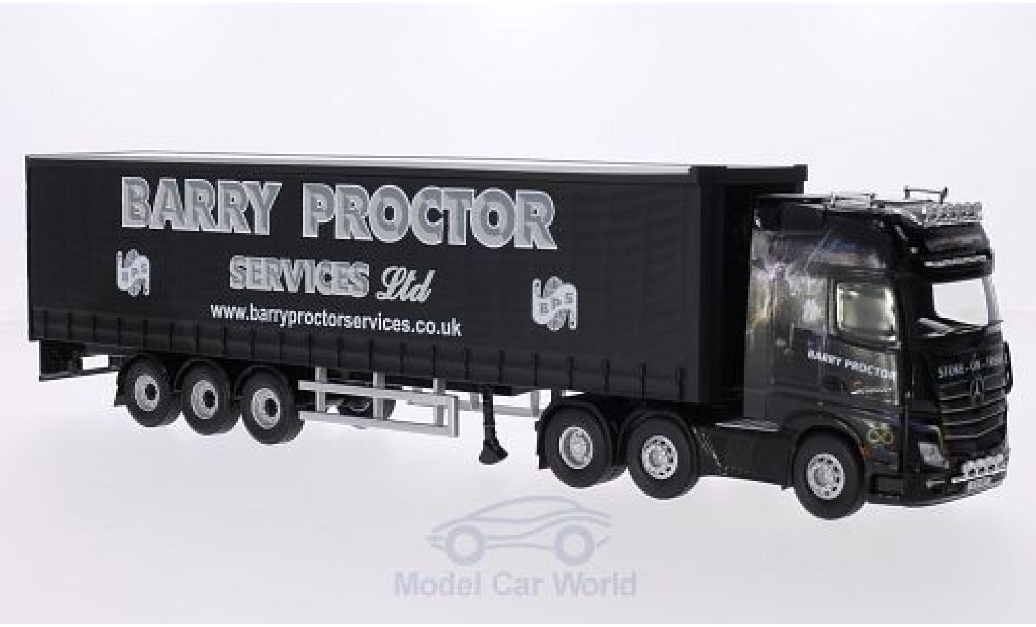 Mercedes Actros 1/50 Corgi (MP4) RHD Barry Proctor Gardinenplanensattelzug modellino in miniatura