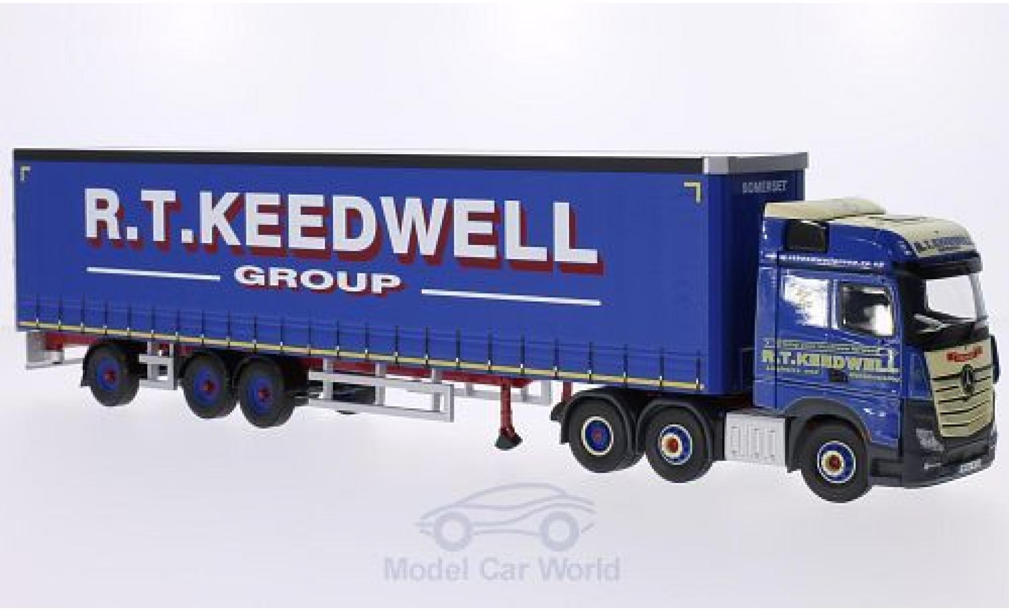 Mercedes Actros 1/50 Corgi MP4 RHD R.T. Keedwell Group Gardinenplanen-Sattelzug ohne Vitrine modellino in miniatura