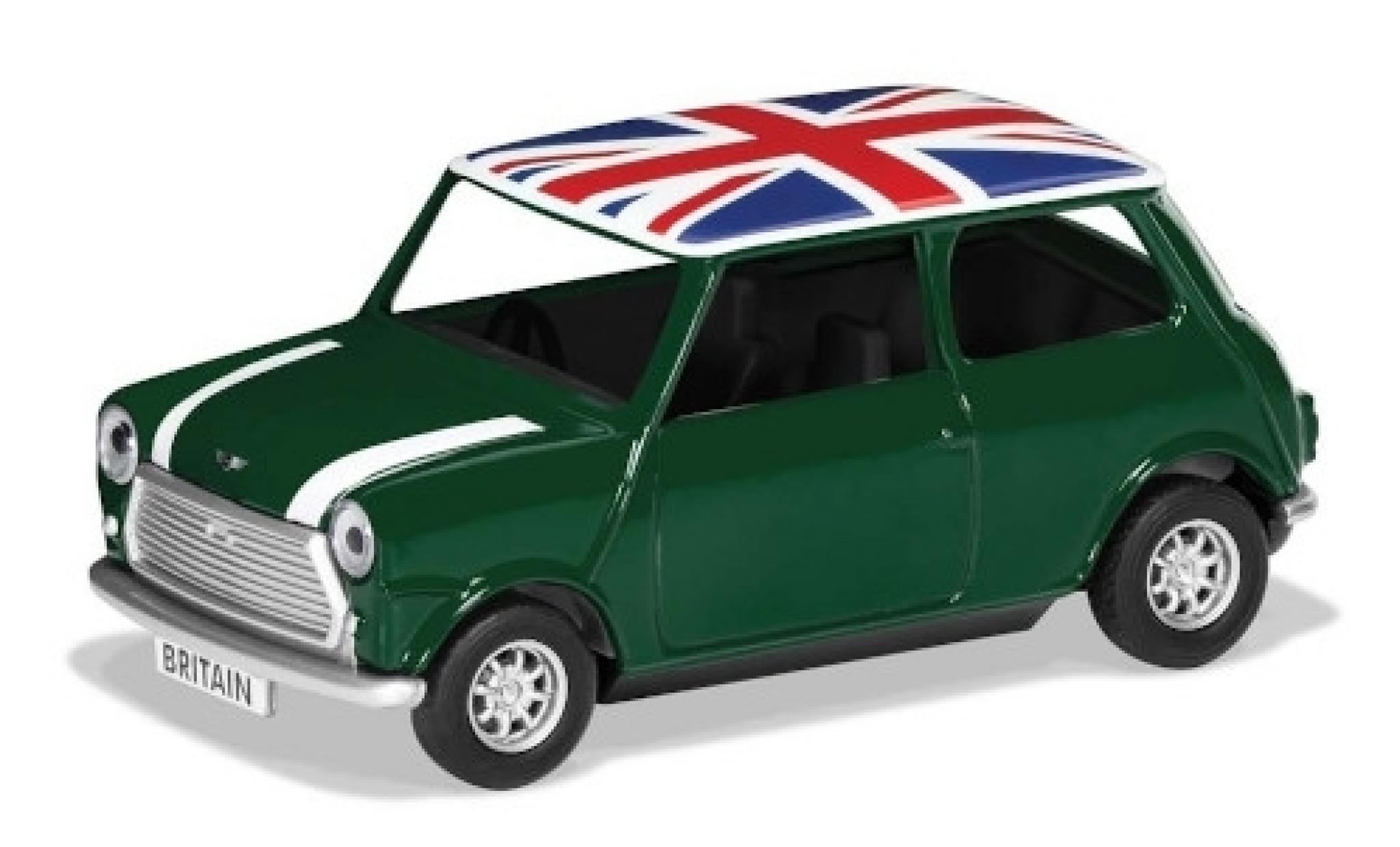 Mini Cooper 1/36 Corgi verde/bianco RHD Union Jack Best of Britannique modellino in miniatura