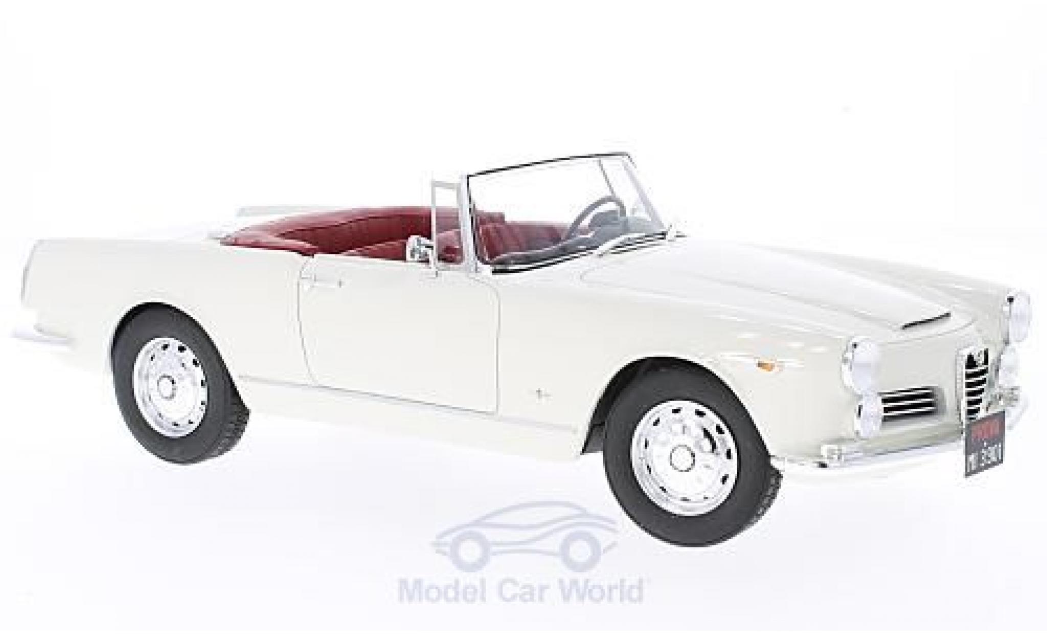 Alfa Romeo 2600 1/18 Cult Scale Models Spyder Touring bianco 1961 ohne Vitrine modellino in miniatura