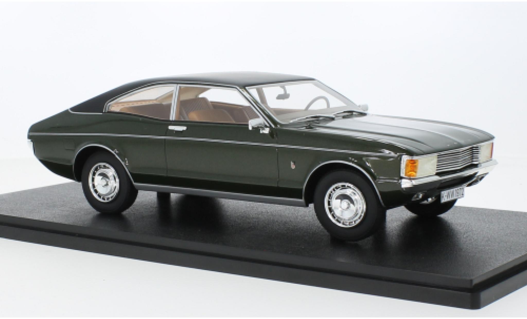 Ford Granada 1/18 Cult Scale Models MKI 2300 GXL Coupe metallise verde foncé 1972 modellino in miniatura