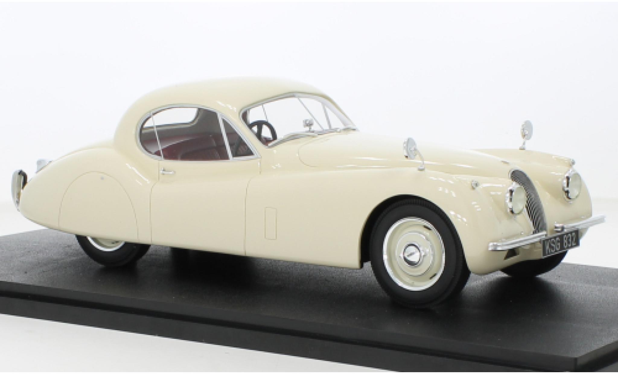 Jaguar XK 1/18 Cult Scale Models 120 FHC beige RHD 1951 modellino in miniatura