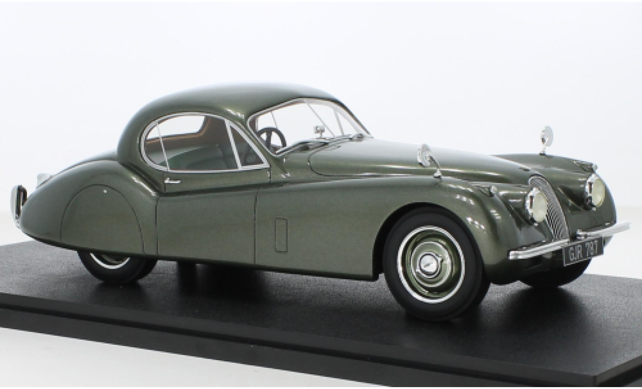Jaguar XK 1/18 Cult Scale Models 120 FHC metallise verde RHD 1951 modellino in miniatura