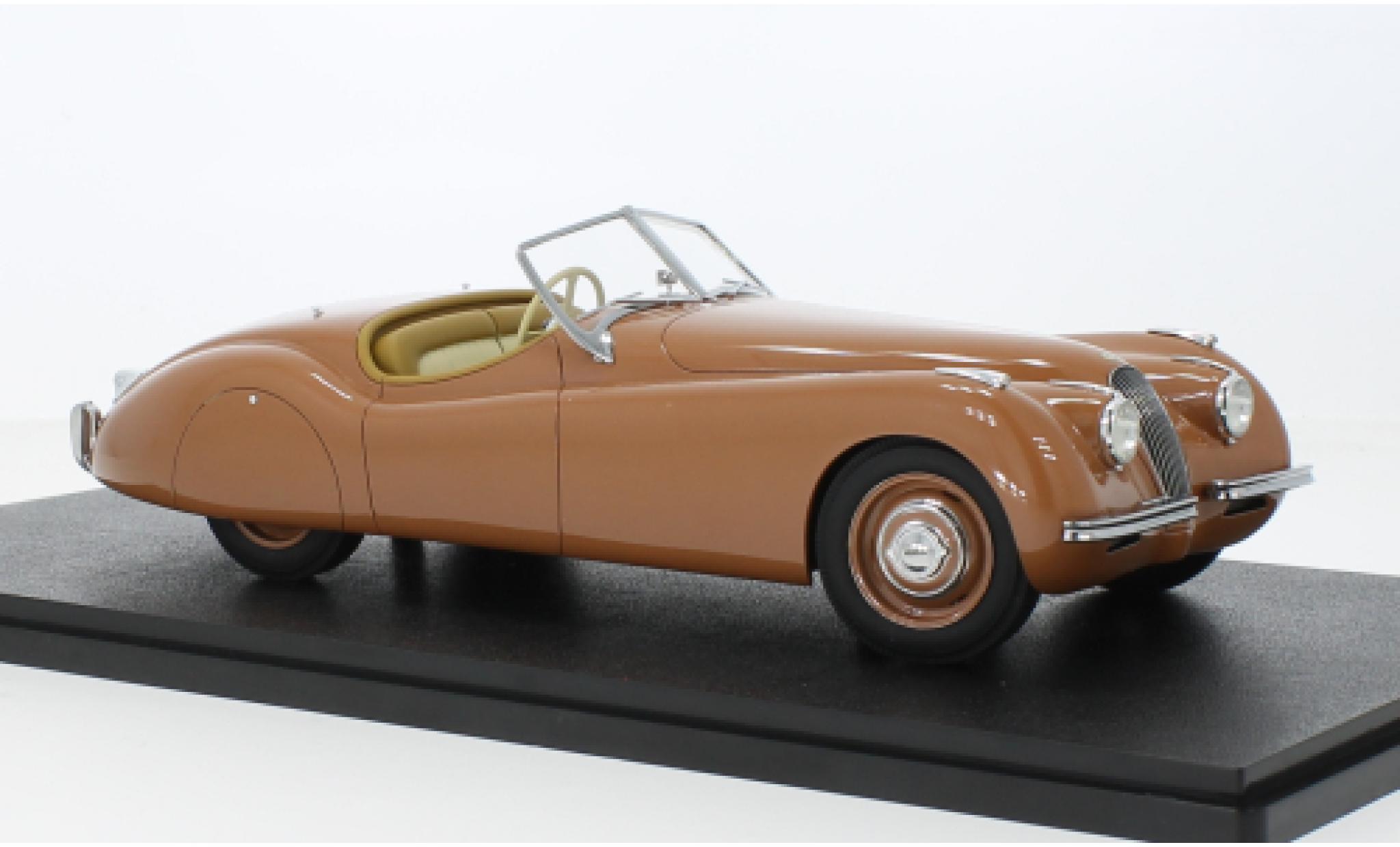 Jaguar XK 1/18 Cult Scale Models 120 OTS metallise brun clair RHD 1948 modellino in miniatura