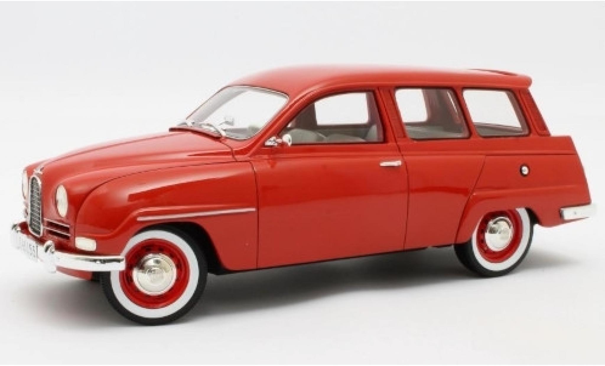Saab 95 1/18 Cult Scale Models rosso clair 1963 modellino in miniatura