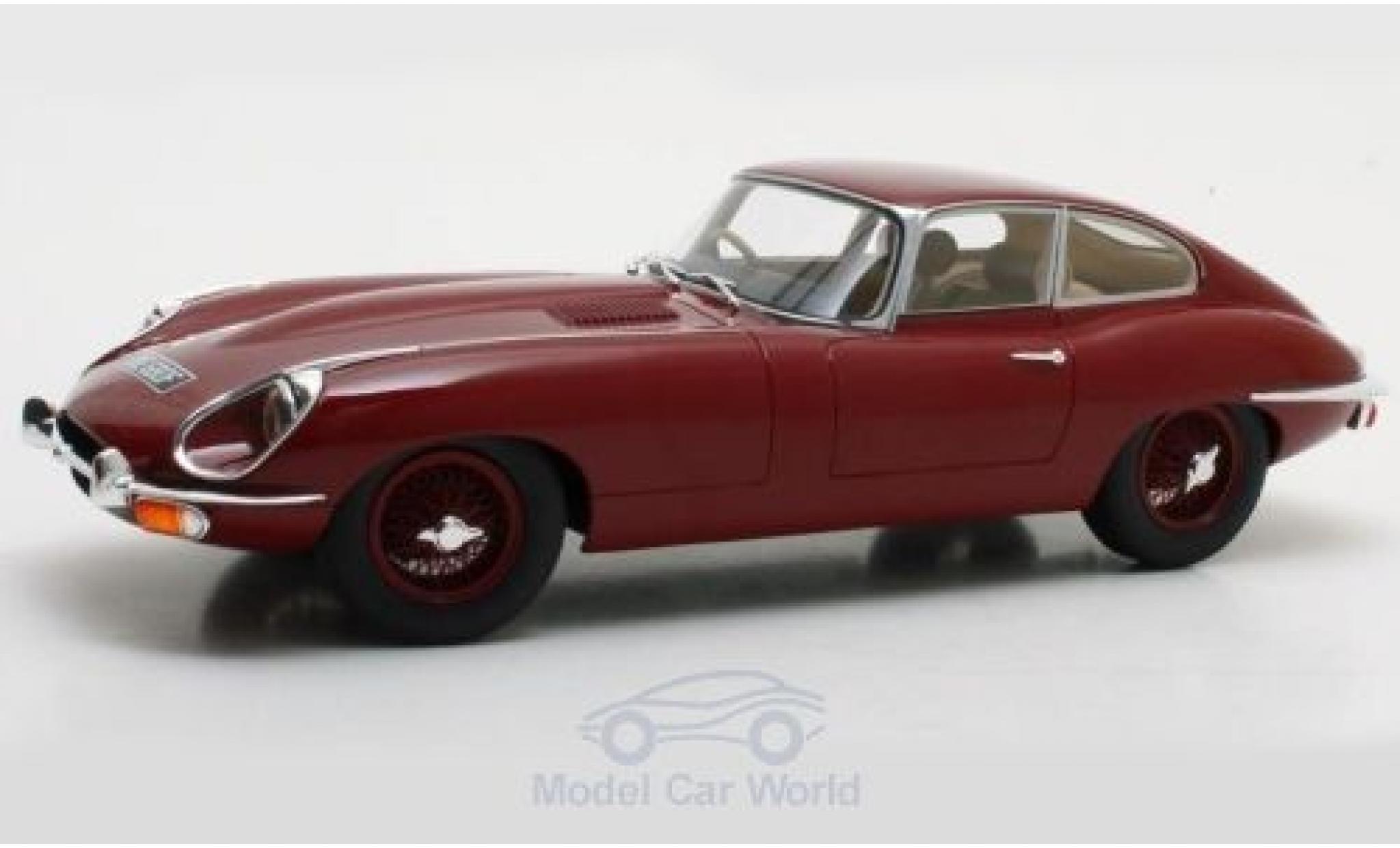Jaguar E-Type 1/18 Cult Scale Models Coupe Series 2 rosso RHD 1968 modellino in miniatura