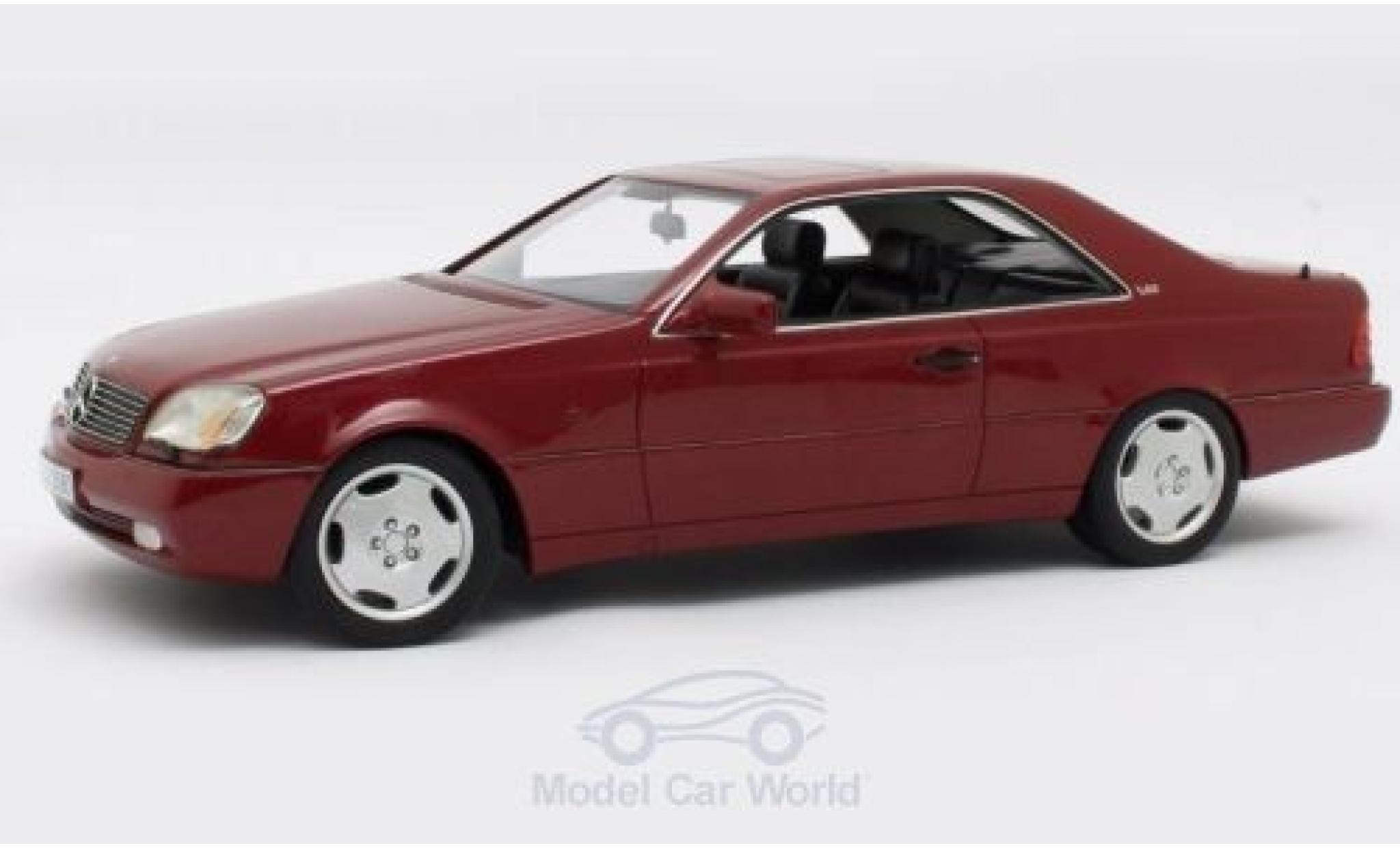 Mercedes 600 1/18 Cult Scale Models SEC (C140) metallico rosso 1992 modellino in miniatura