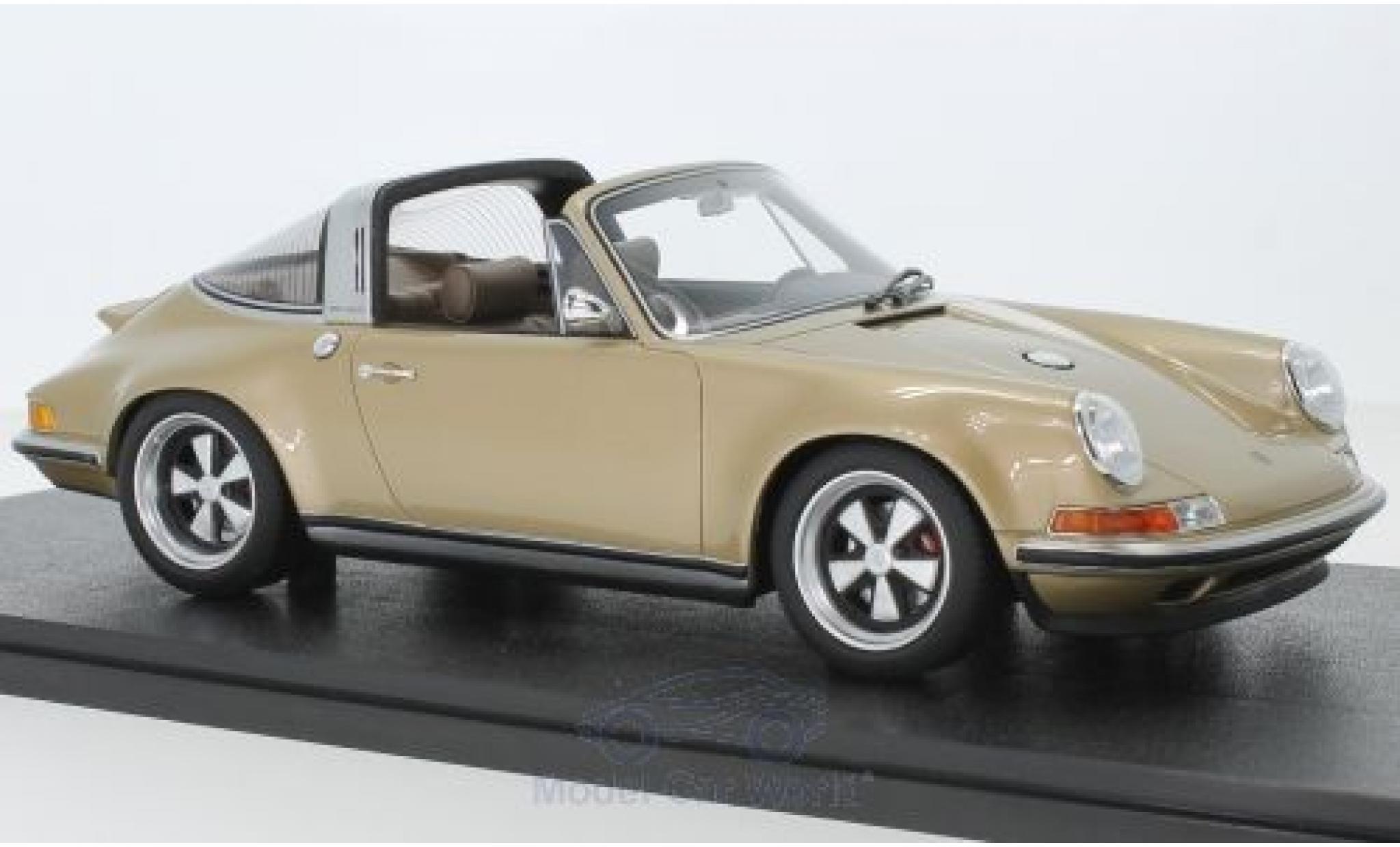 Porsche 911 1/18 Cult Scale Models Targa metallico gold Singer modellino in miniatura