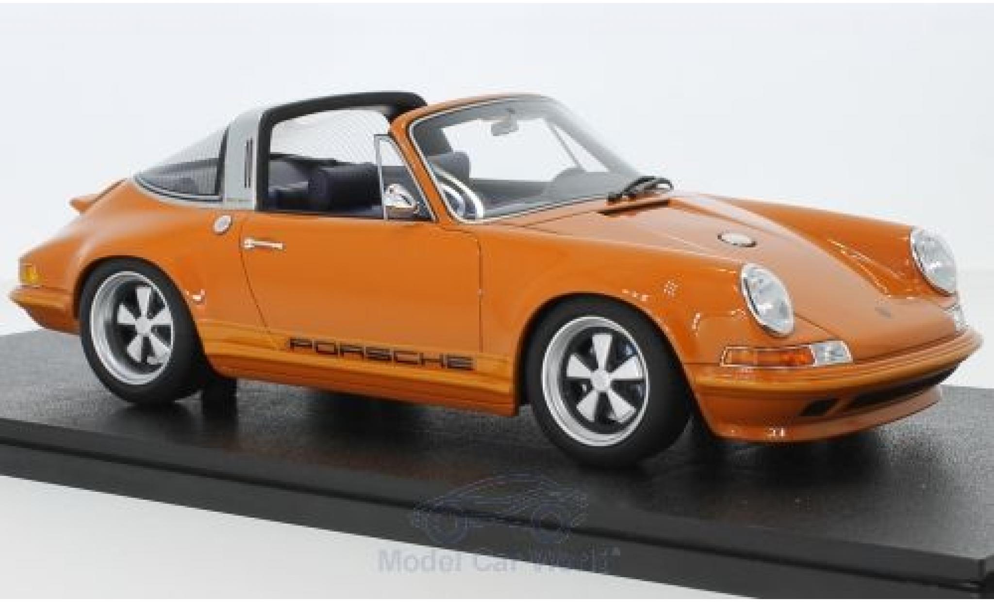 Porsche 911 1/18 Cult Scale Models Targa metallico orange Singer modellino in miniatura