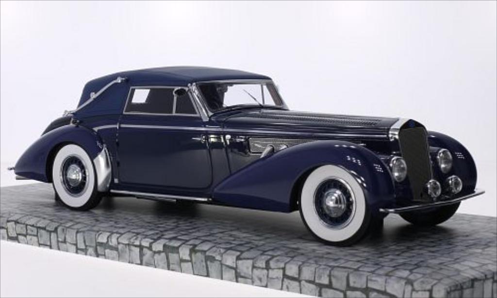 Delage D8-120 1/18 Minichamps Cabriolet blu/blu RHD 1939 modellino in miniatura