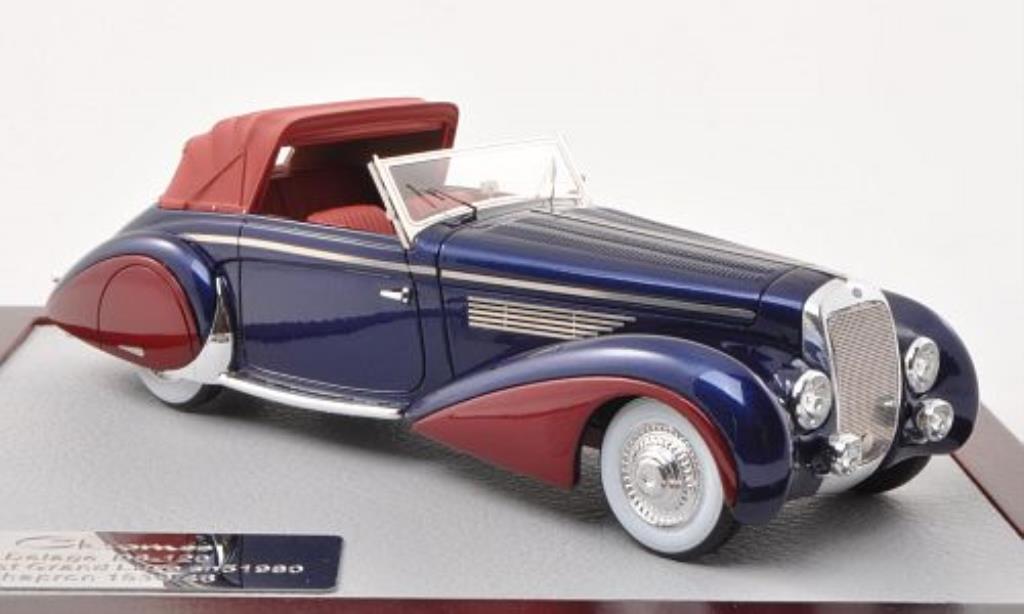 Delage D8-120 1/43 Chromes Cabriolet Grand Luxe Chapron blu/rosso 1946 modellino in miniatura