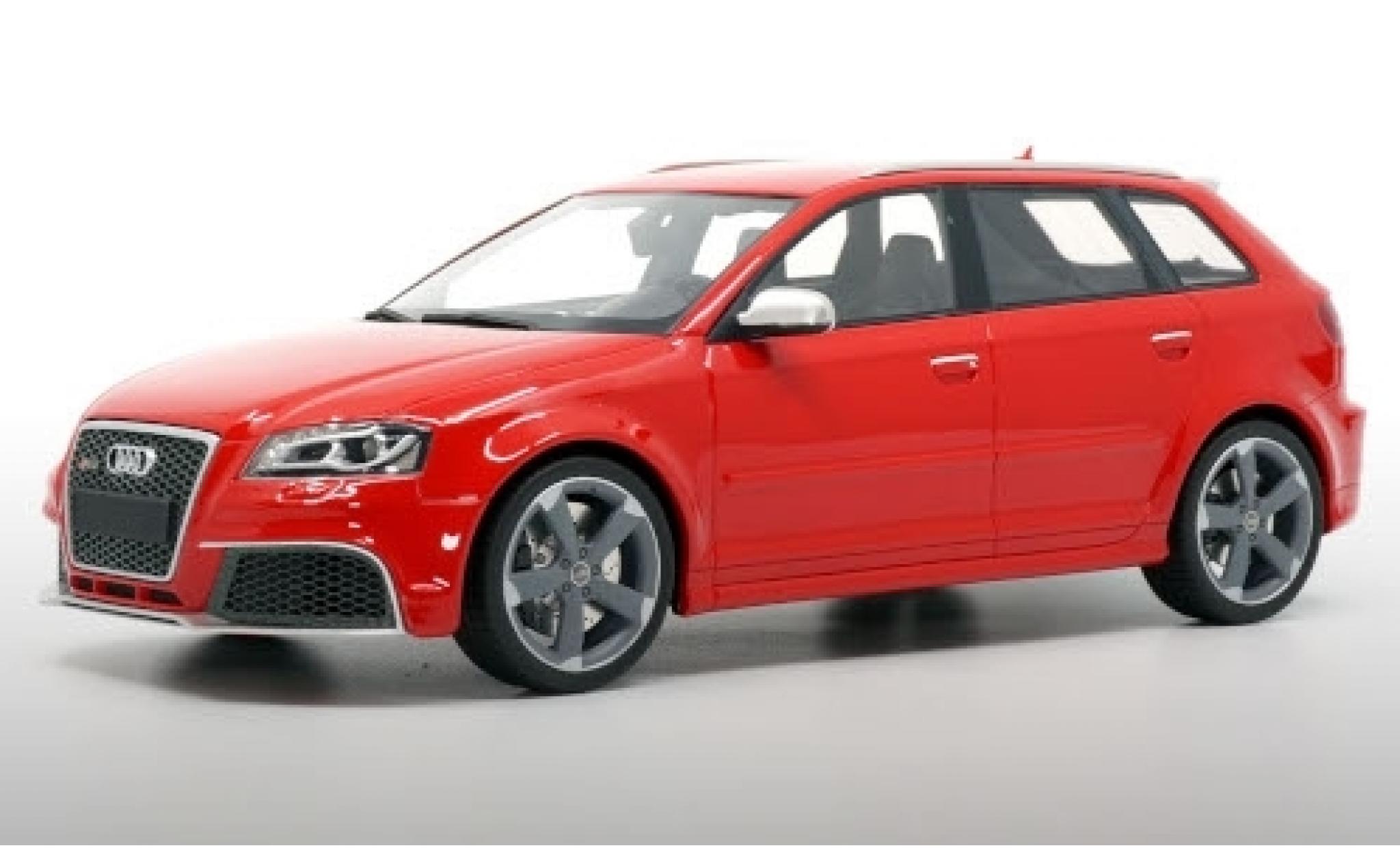 Audi RS3 1/18 DNA Collectibles Sportback (8P) rosso 2011 avec grigio jantes modellino in miniatura
