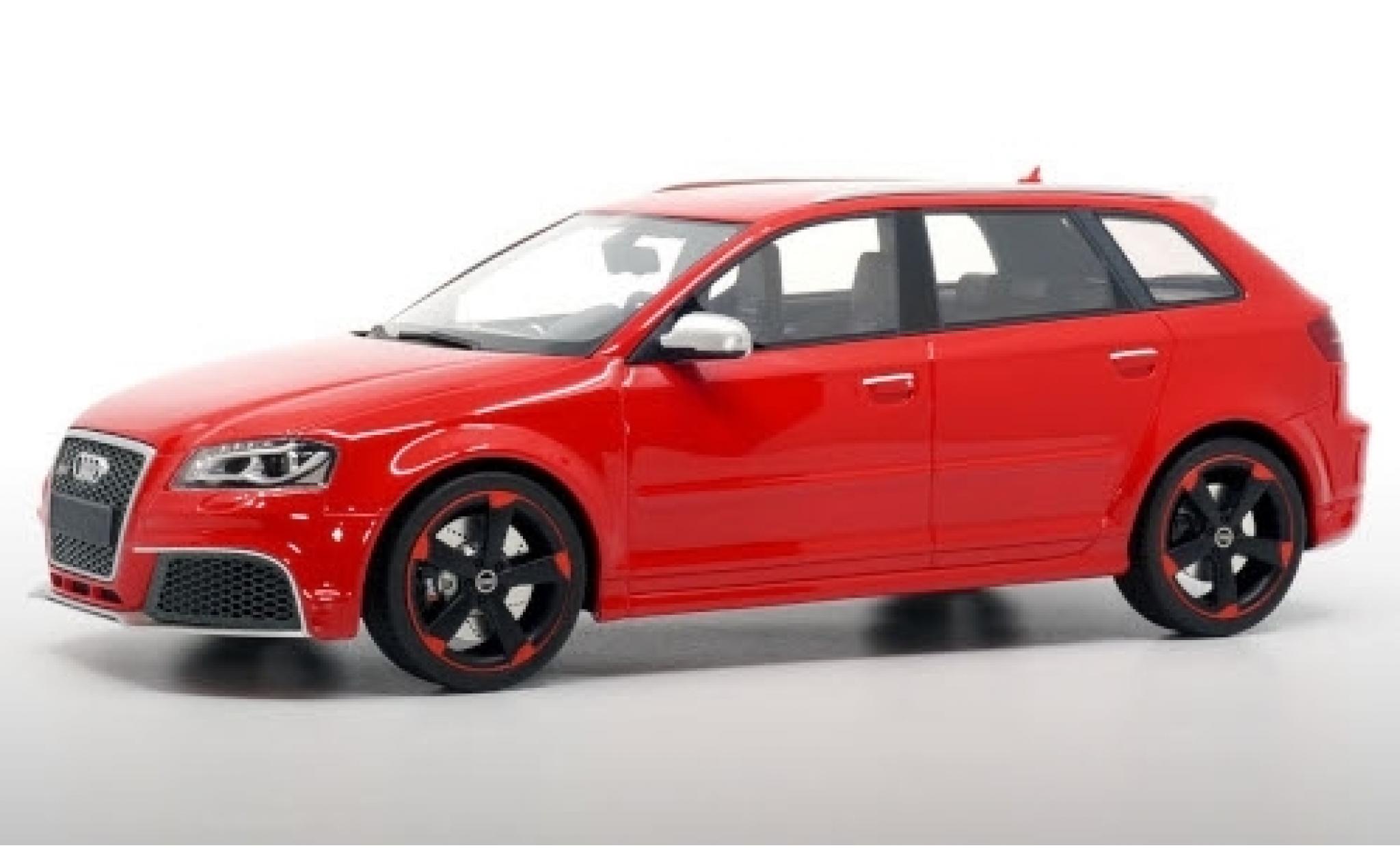 Audi RS3 1/18 DNA Collectibles Sportback (8P) rosso 2011 avec nero jantes modellino in miniatura