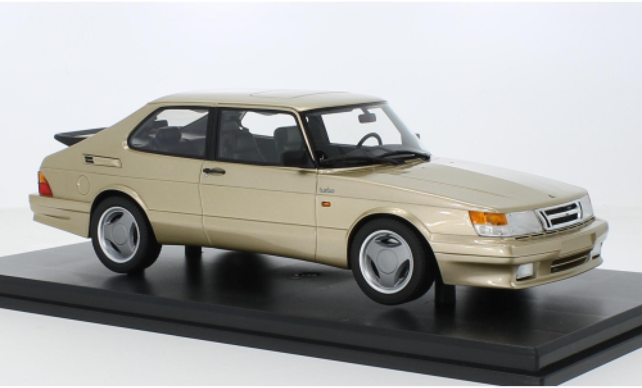 Saab 900 1/18 DNA Collectibles Turbo T16 flux d'air metallise beige 1988 modellino in miniatura