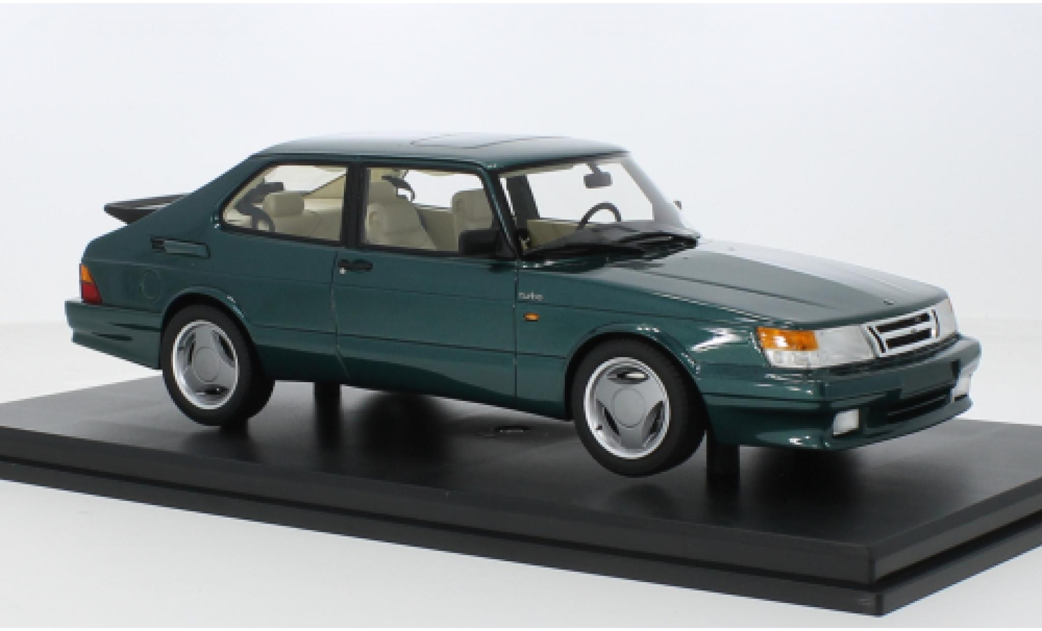 Saab 900 1/18 DNA Collectibles Turbo T16 flux d'air metallise verde 1988 modellino in miniatura