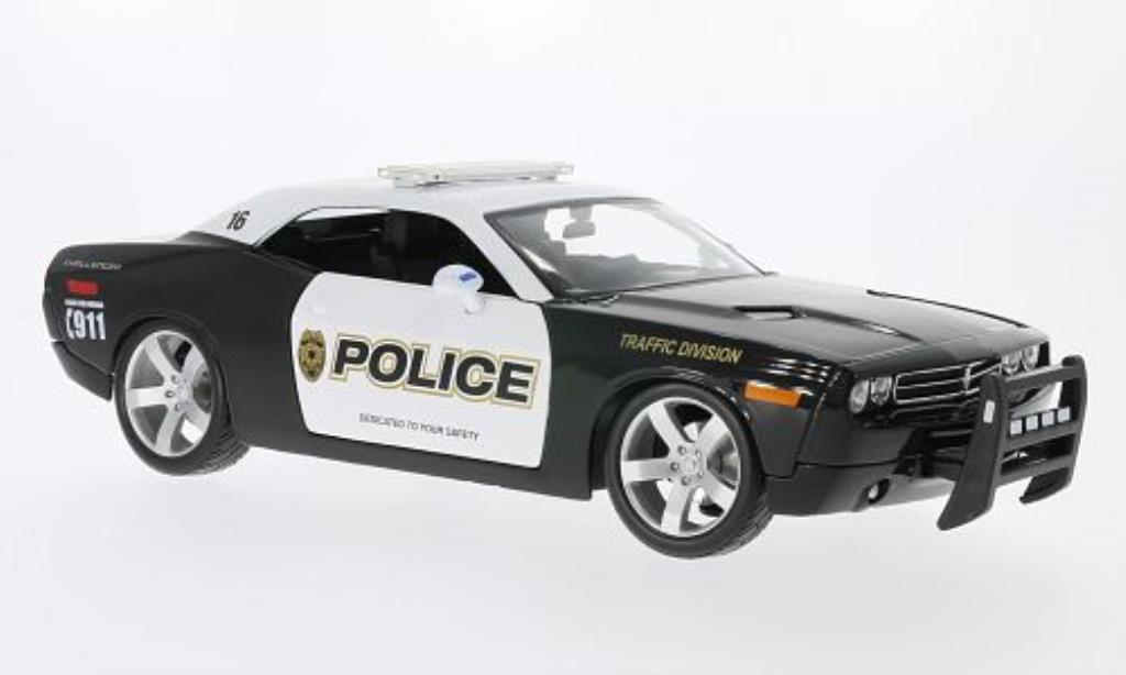 Dodge Challenger Concept 1/18 Maisto Concept Police nero/bianco 2005 modellino in miniatura
