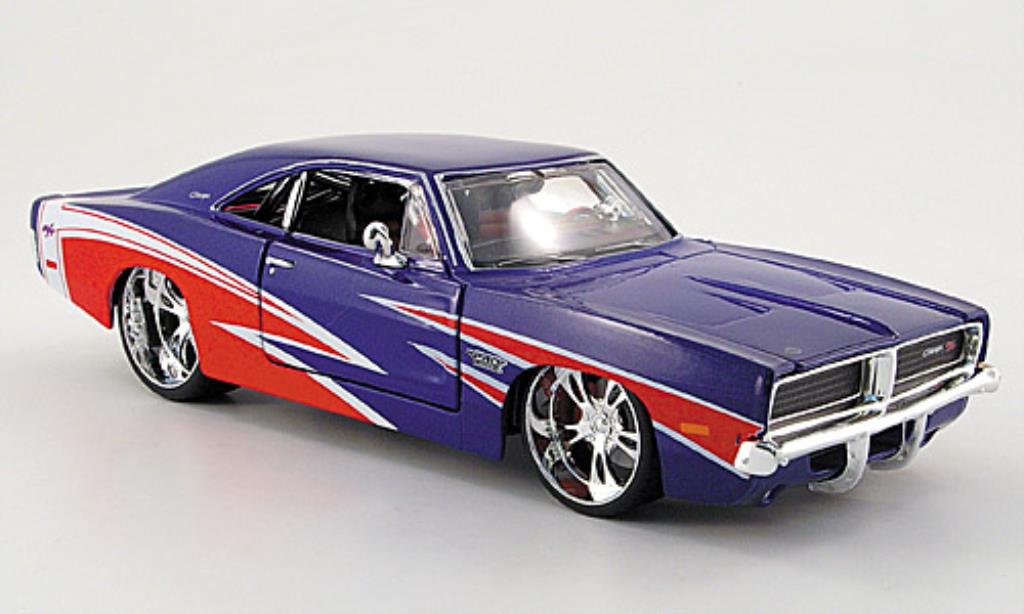 Dodge Charger 1/24 Maisto R/T blu/rosso Tuningversion 1969 modellino in miniatura