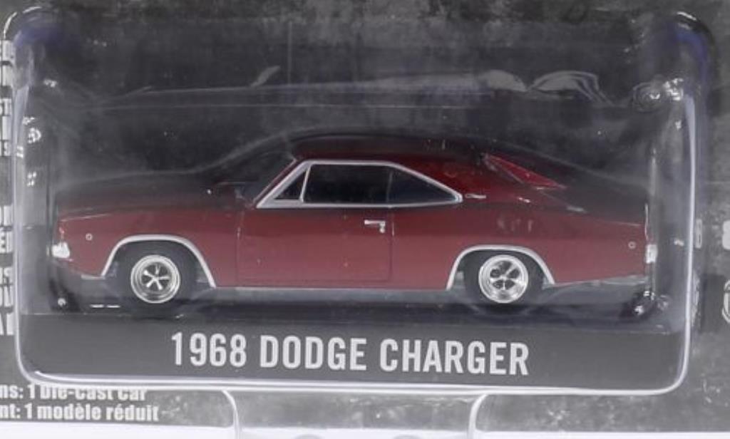 Dodge Charger 1/64 Greenlight R/T rosso 1968 modellino in miniatura