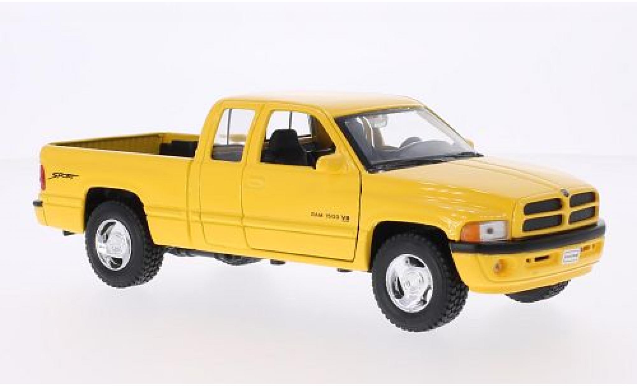 Dodge RAM 1/24 Welly Ram Quad Cab 1 gelb 1:24 modellino in miniatura