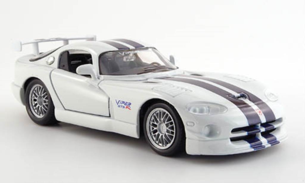 Dodge Viper 1/24 Maisto GT 2 bianco mit blun Streifen modellino in miniatura