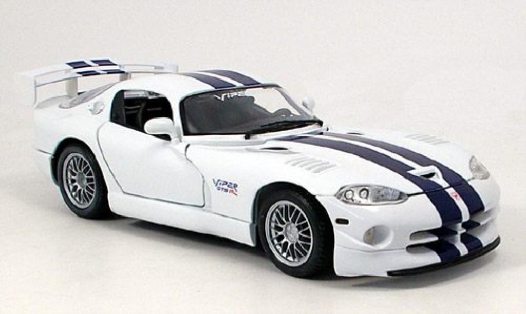 Dodge Viper 1/18 Maisto GT2 blu-bianco modellino in miniatura