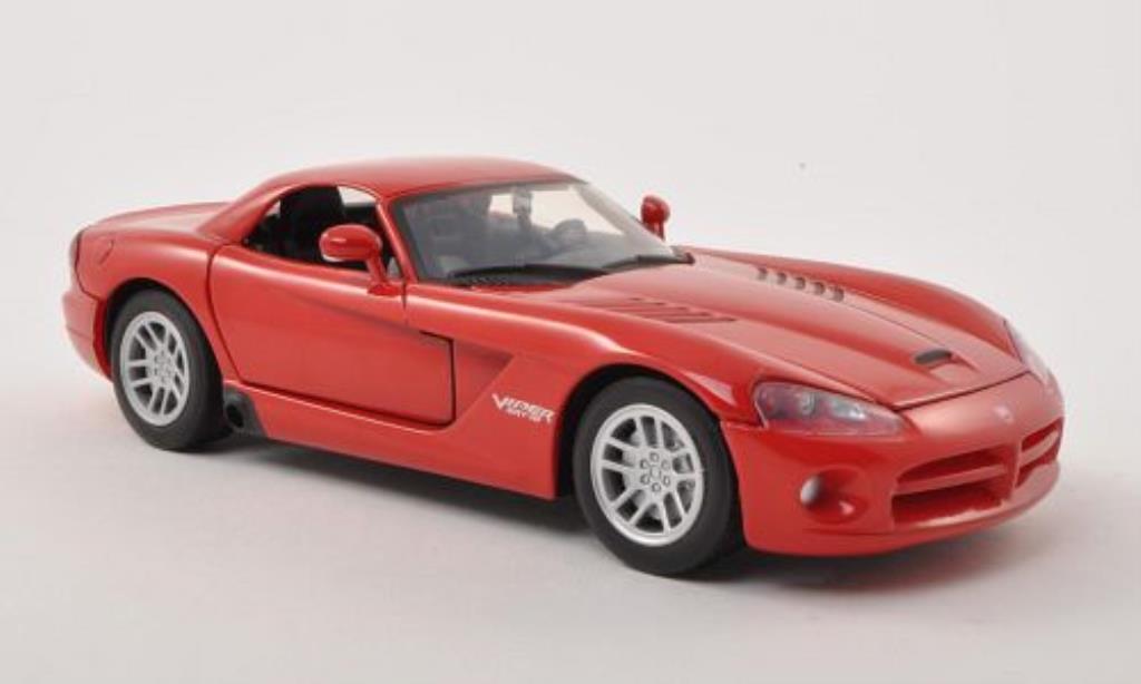 Dodge Viper 1/24 Motormax SRT-10 Hard Top rosso 2003 modellino in miniatura